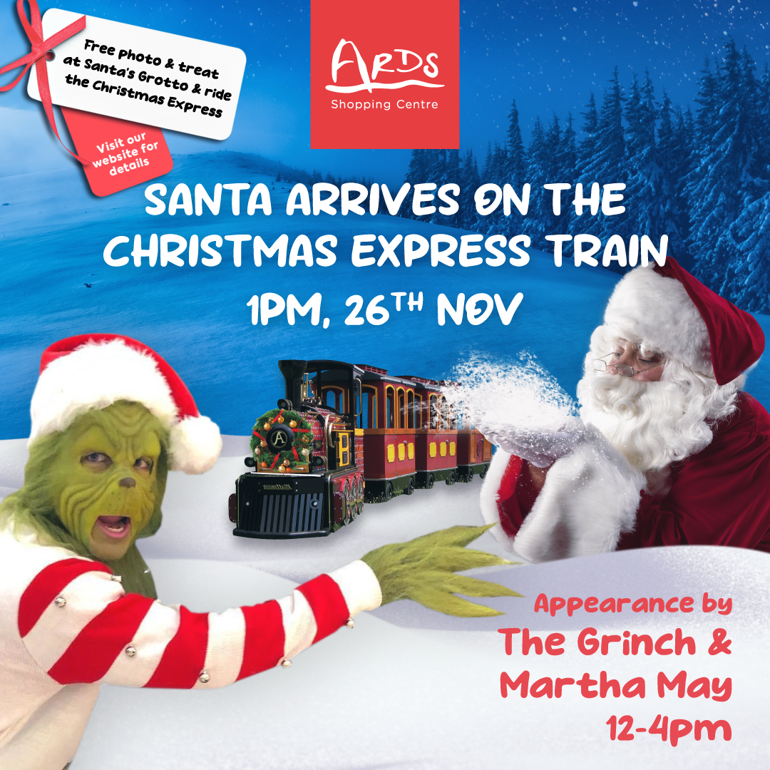 Santa & his friends arrive to Ards this Saturday 26th November!